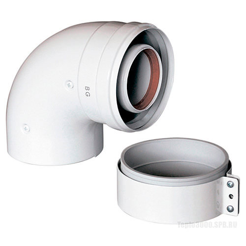 Колено коаксальный Baxi 90° DN60/100