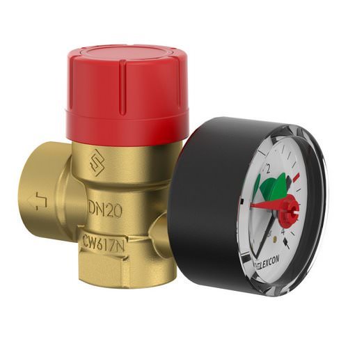Клапан предохранительный Flamco с манометром Prescomano 3/4x3/4 -3bar