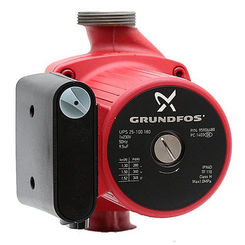 Циркуляционный насос Grundfos UPS 25-100 с гайками