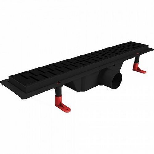 Душевой лоток Miano 500 мм боковой слив D 50 черный Medium Black Edition