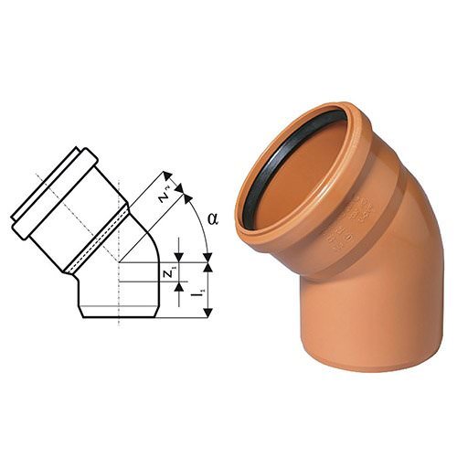 Отвод Cosmoplast 30° 110 рыжий