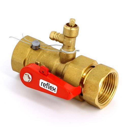 Кран запорный для подключения расширительного бака Reflex со сливом ВР 1