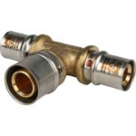 Тройник Stout переходной 20х26х20 для металлопластиковых труб прессовой