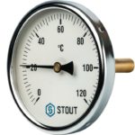 Термометр Stout биметаллический с погружной гильзой75 мм 1/2