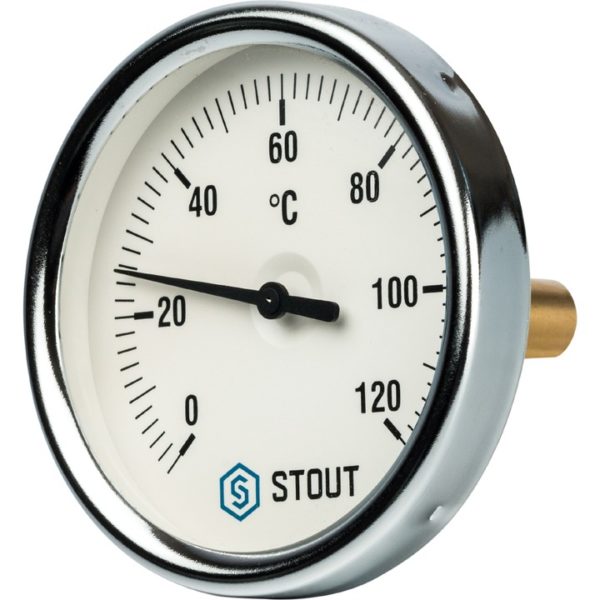 Термометр Stout биметаллический с погружной гильзой 50 мм 1/2