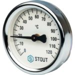 Термометр Stout биметаллический накладной с пружиной 1/2