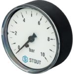 Манометр Stout аксиальный 10 бар 1/4