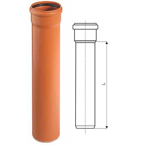Труба канализационная Cosmoplast 160х3000 рыжая