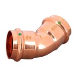 Угольник Viega пресс 45° 42 медь Profipress
