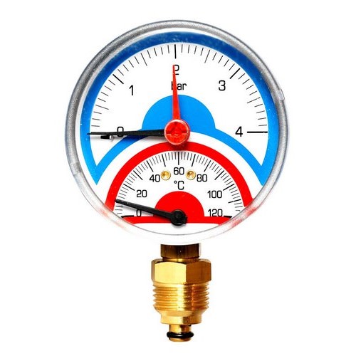 Термоманометр радиальный Watts 80 мм 1/2